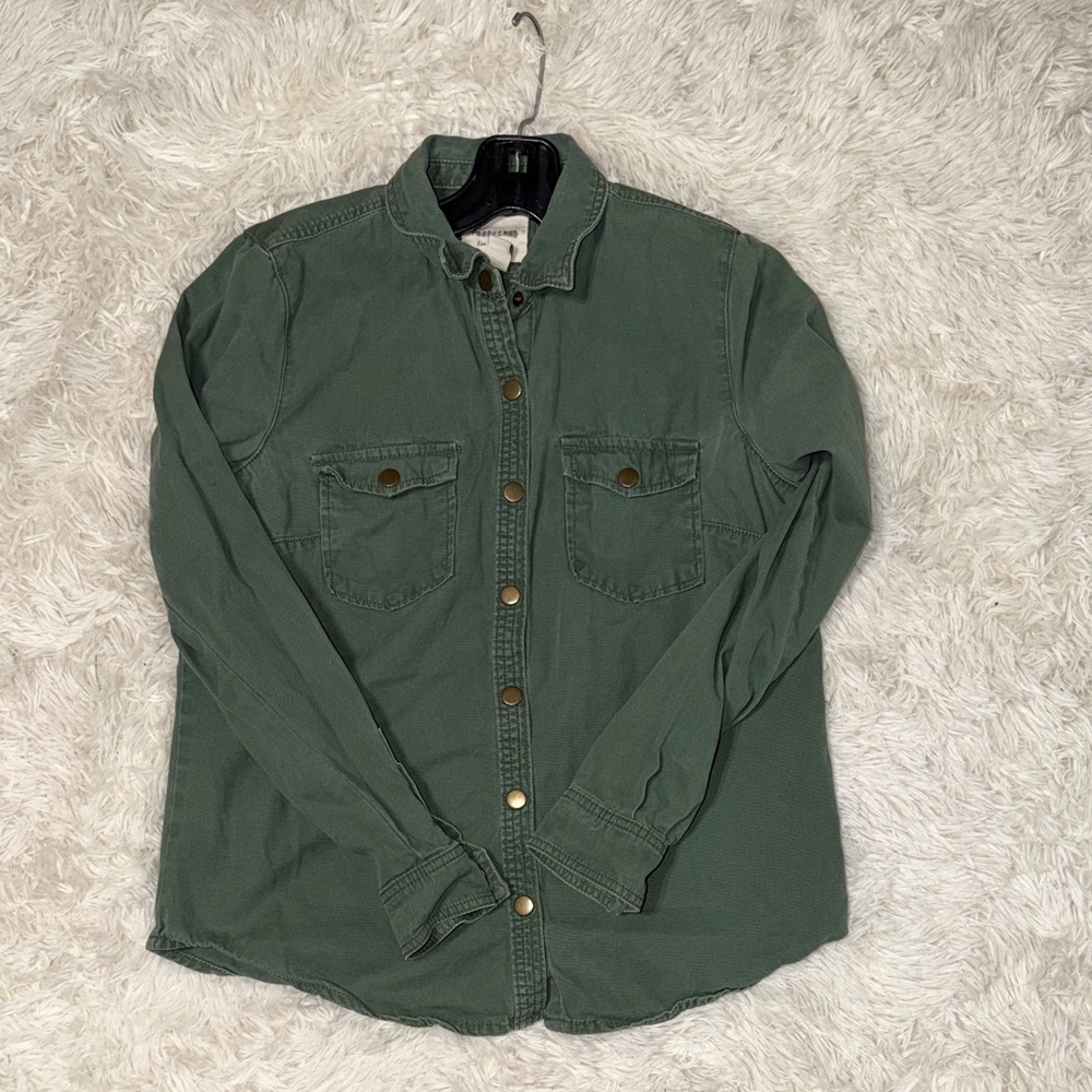 Forever 21 Sage Green Collared Shirt